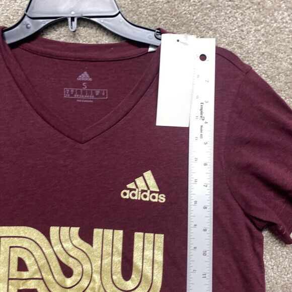 Arizona State Sun Devils Shirt Womens Small Red Maroon Short Sleeve Retro Logo - Picture 9 of 15